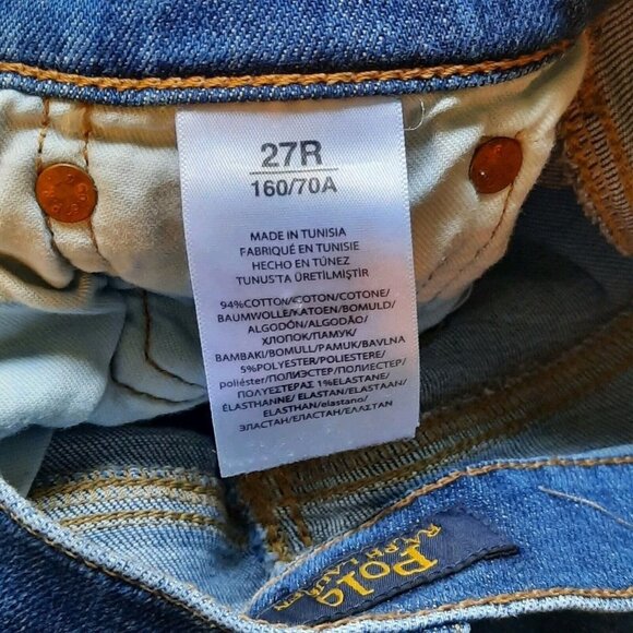 Polo Ralph Lauren Tompkins Skinny Crop Jeans Womens 27 Stretch Ripped Raw Hems - Picture 8 of 13